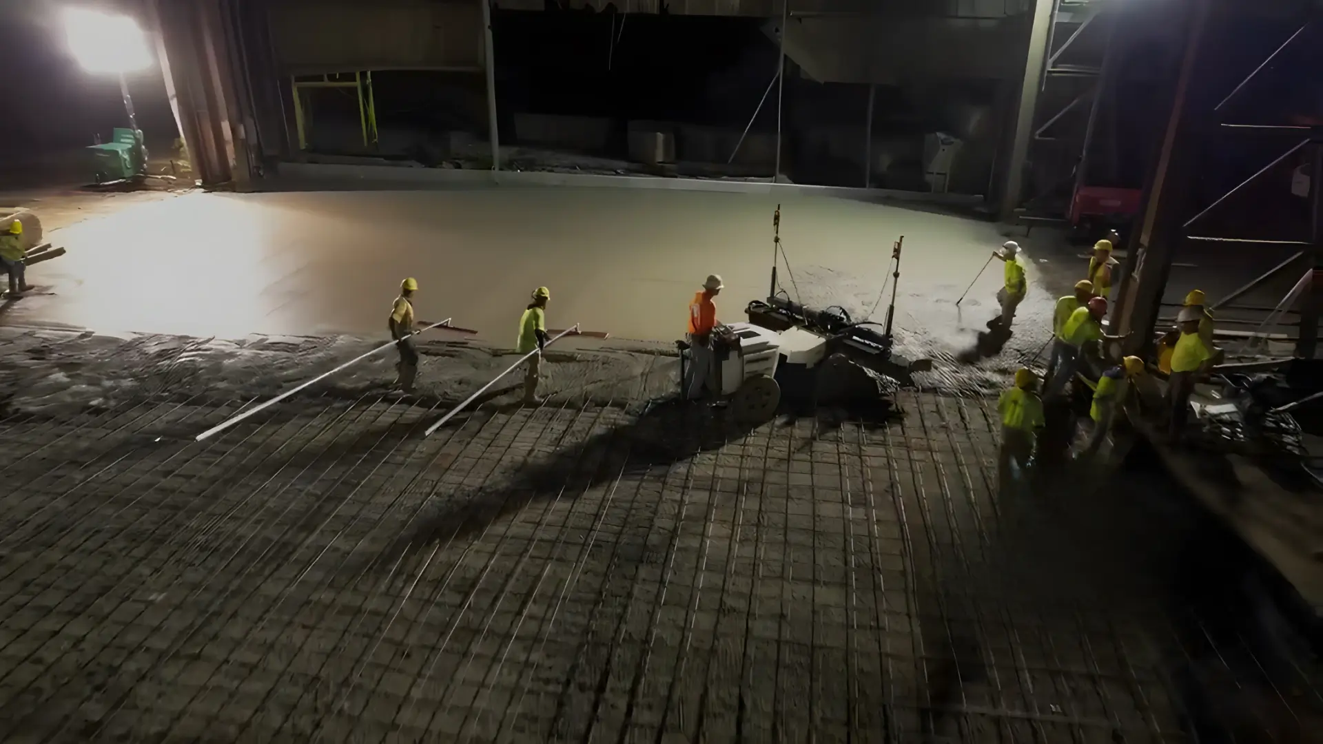 on going concrete work of builders